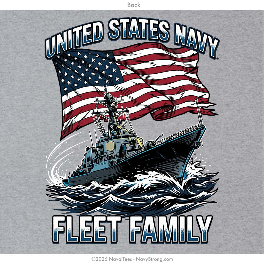 "Fleet Family" Long Sleeve Tee | Grey