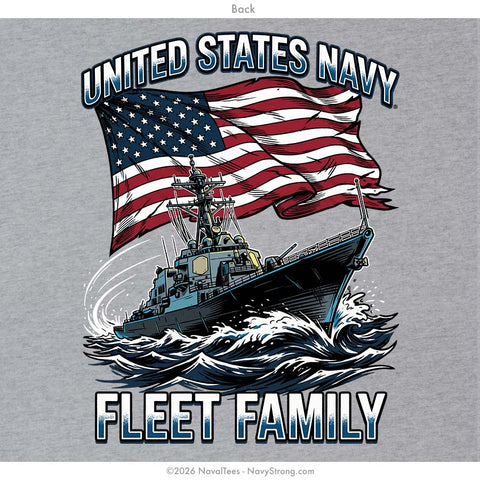 "Fleet Family" Hooded Sweatshirt | Grey