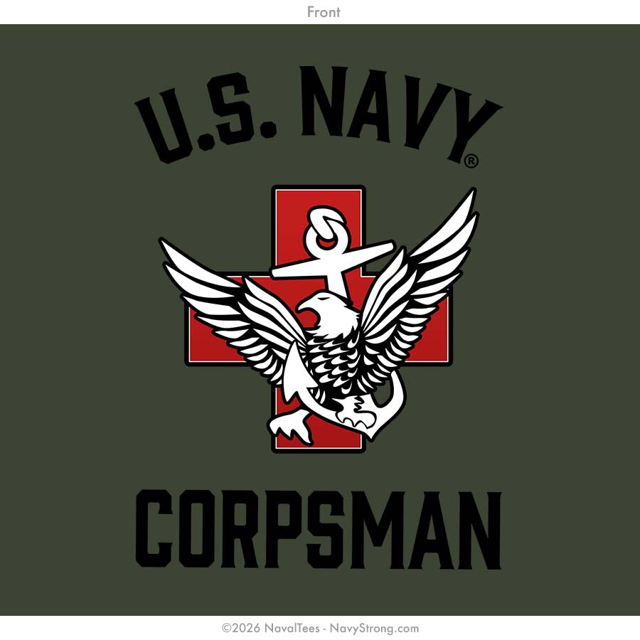 "Corpsman Pinup" Hooded Sweatshirt | Military Green