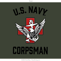 "Corpsman Pinup" Hooded Sweatshirt | Military Green