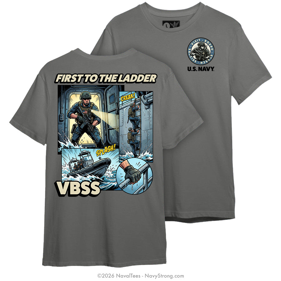 "First To The Ladder" Tee | Charcoal