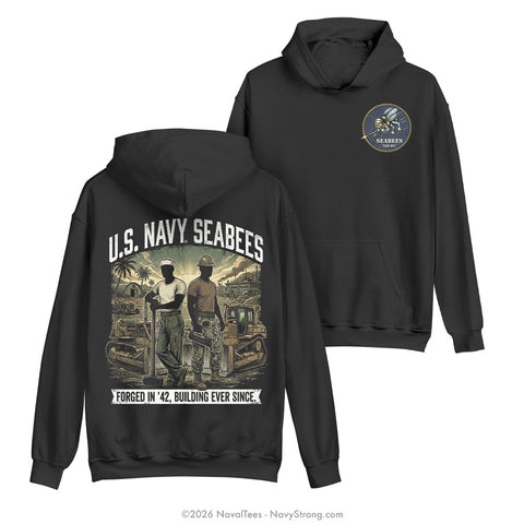 "Forged in 42" Hooded Sweatshirt | Black