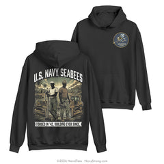 "Forged in 42" Hooded Sweatshirt | Black