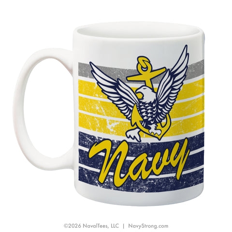"Distressed Stripes"  | 15 oz Coffee Mug