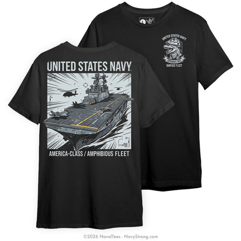 "Amphibious America" Tee | Black