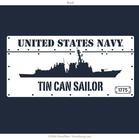 "Tin Can Stenciil" Tee | Navy