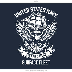 "Tin Can Stenciil" Tee | Navy