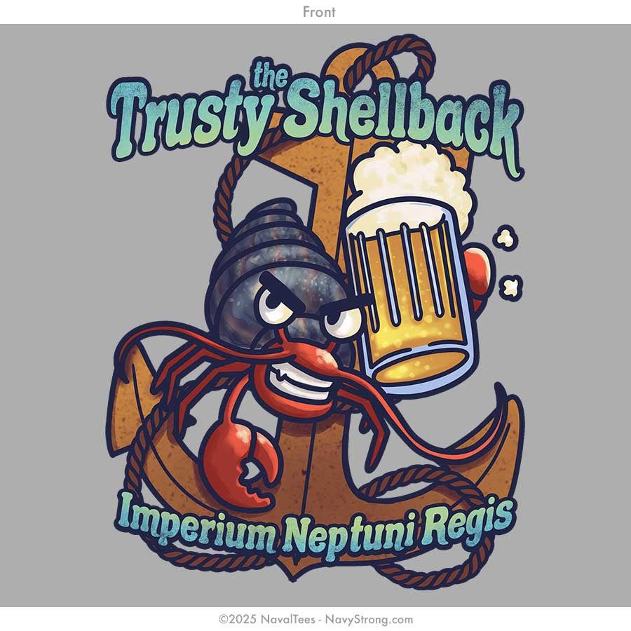 "The Trusty Shellback" Hooded Sweatshirt | Grey