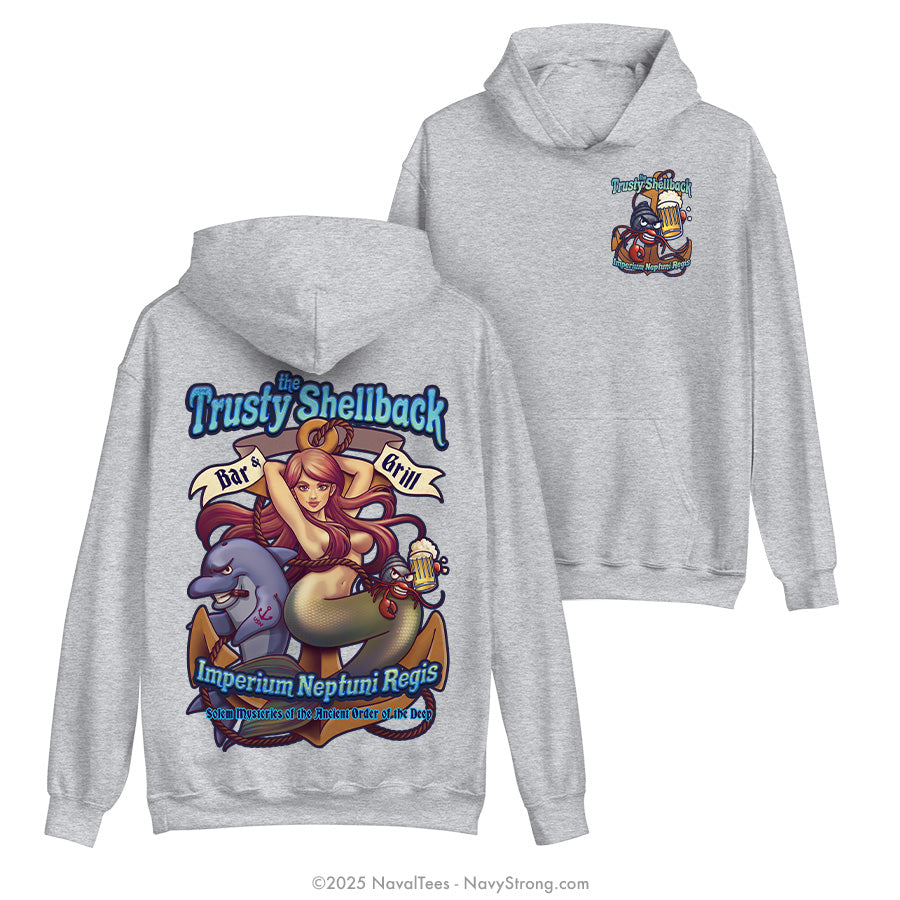 "The Trusty Shellback" Hooded Sweatshirt | Grey