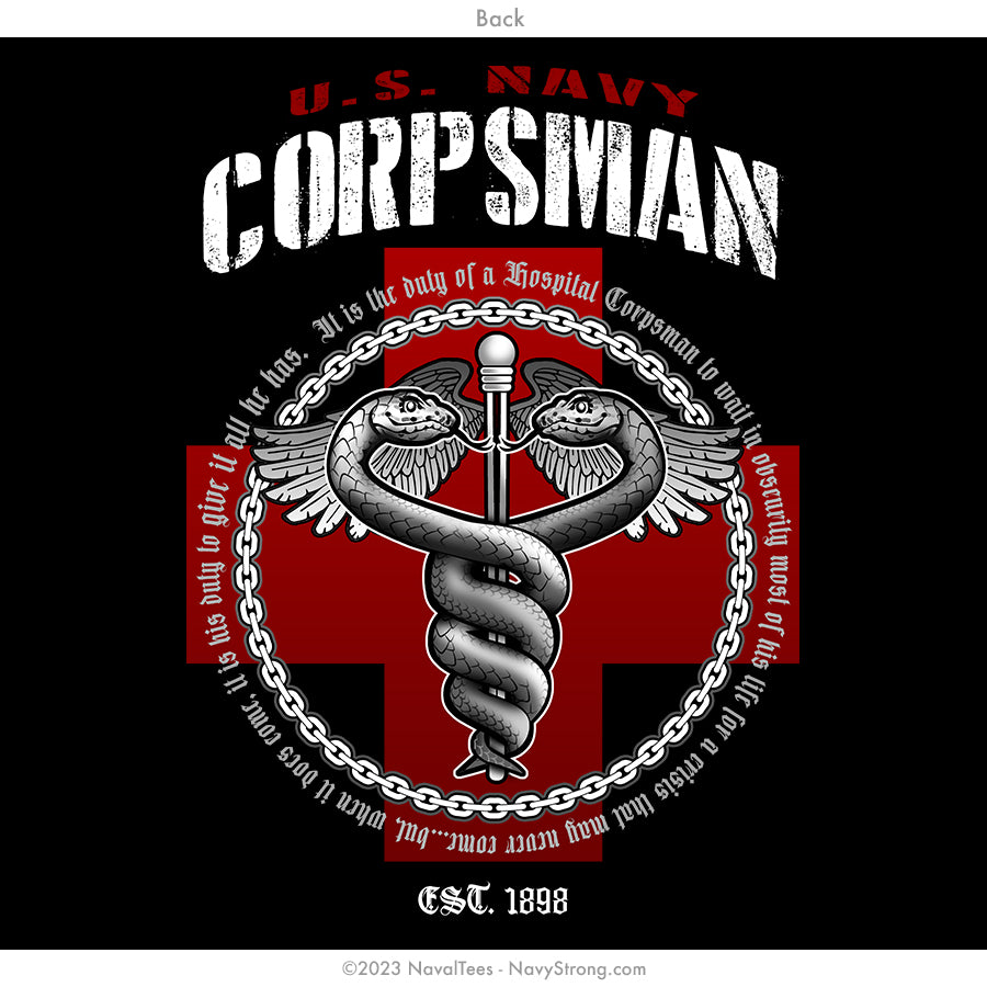 "Corpsman Caduceus" Tee | Black