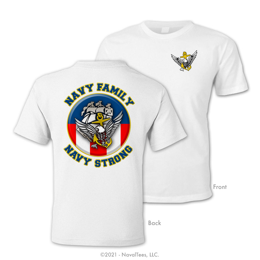 "Navy Family" Tee - White