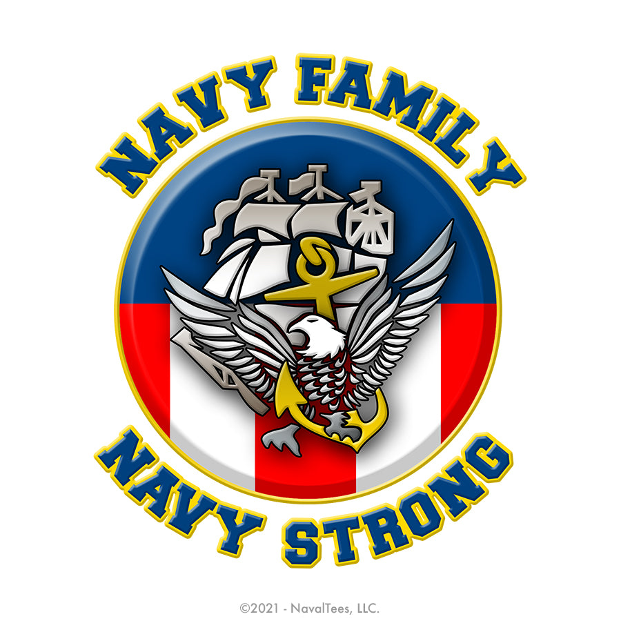 "Navy Family" Tee - White