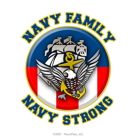 "Navy Family" Tee - White