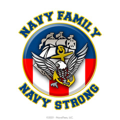 "Navy Family" Tee - White
